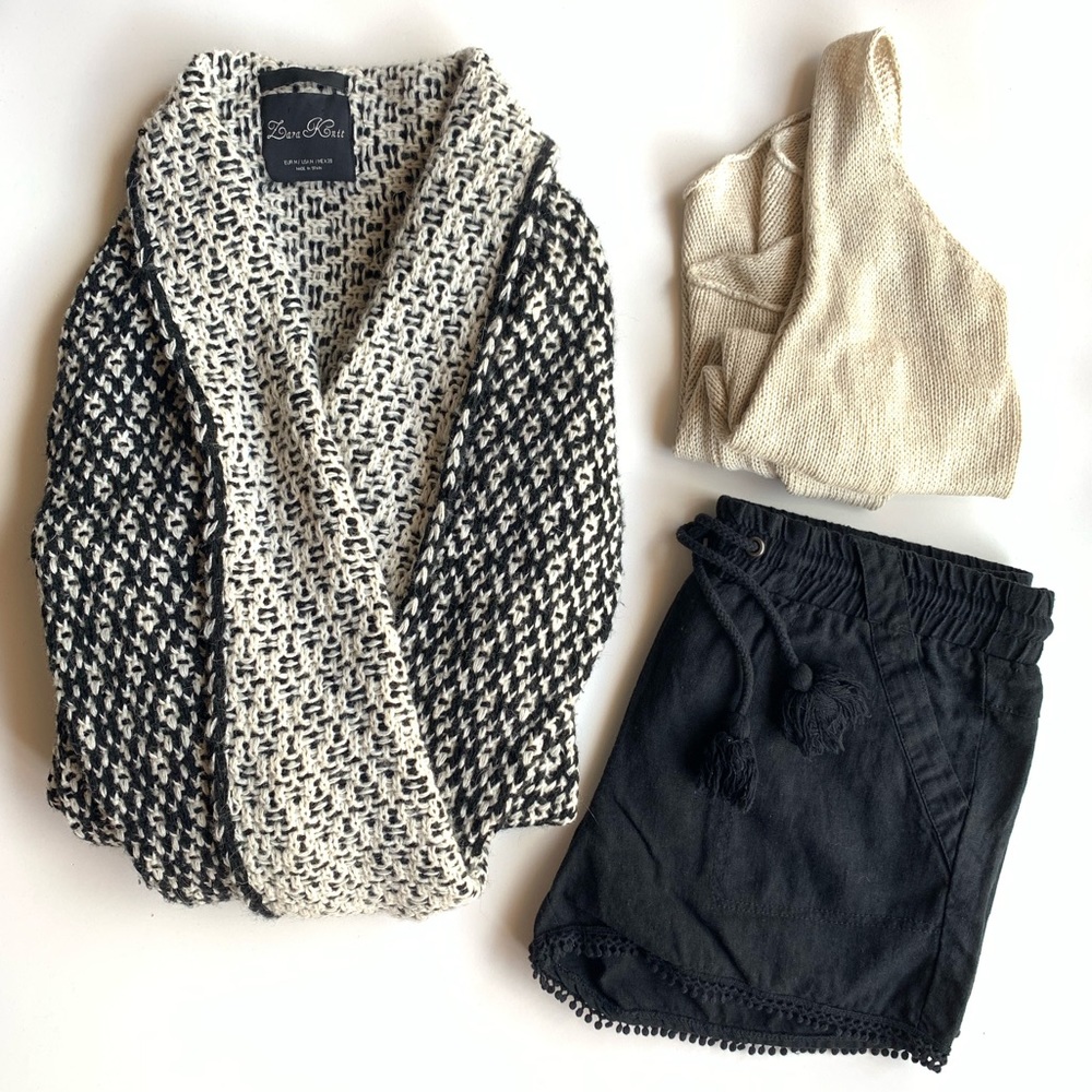 ZARA KNIT Layering Kimono Duster / Sweater /Jacket - Picture 4 of 8
